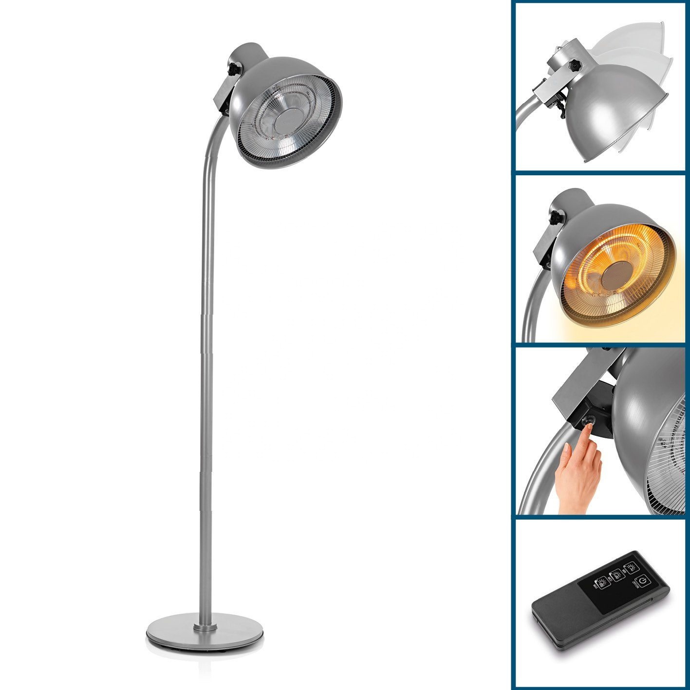 Outdoor Lighting Canada - Waterproof Infrared Electric Heater with Remote