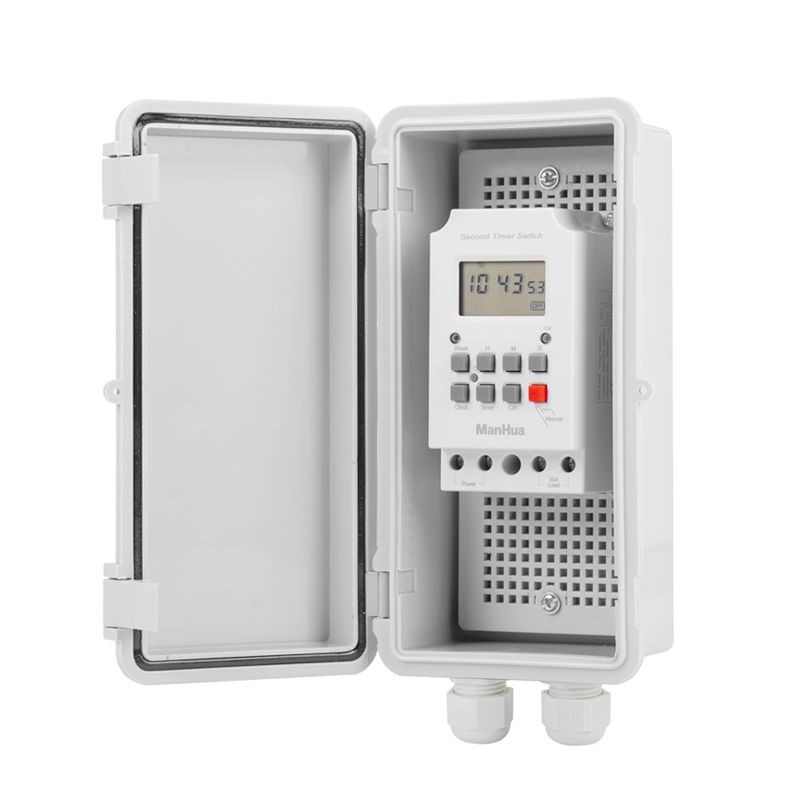 Outdoor Lighting Timer Switch - ManHua 220VAC 30A MT316SE-B Rain-Proof Digital
