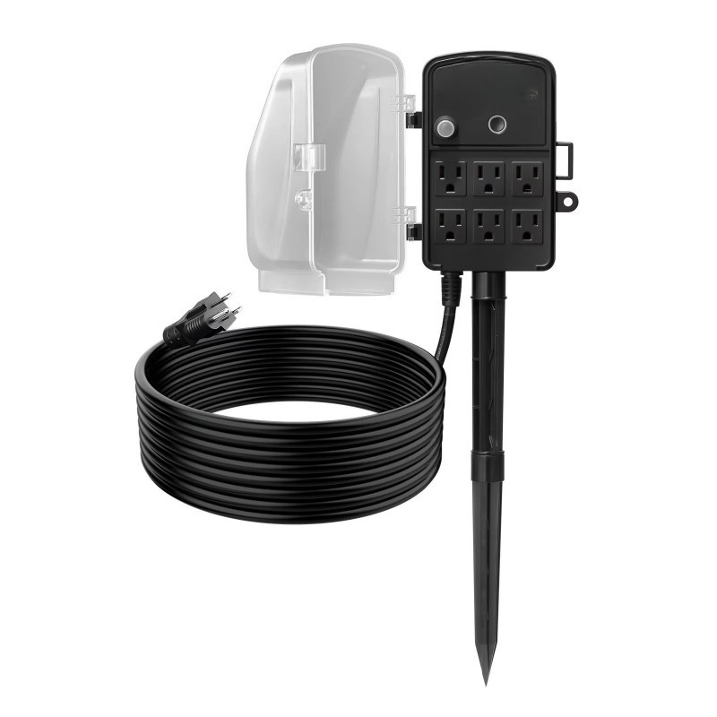 Outdoor Lighting Extension Cord - 25-Foot extension cable, outdoor power board,