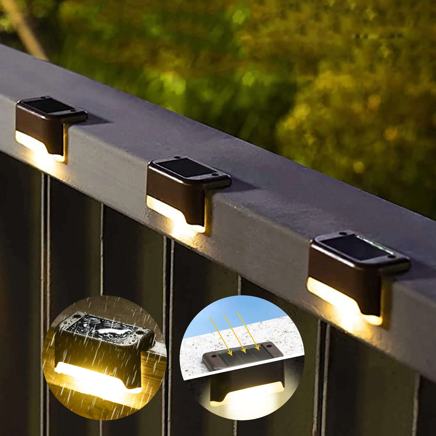 Post Cap Light - 1/4/8/12/pcs Solar LED Lights Outdoor Garden