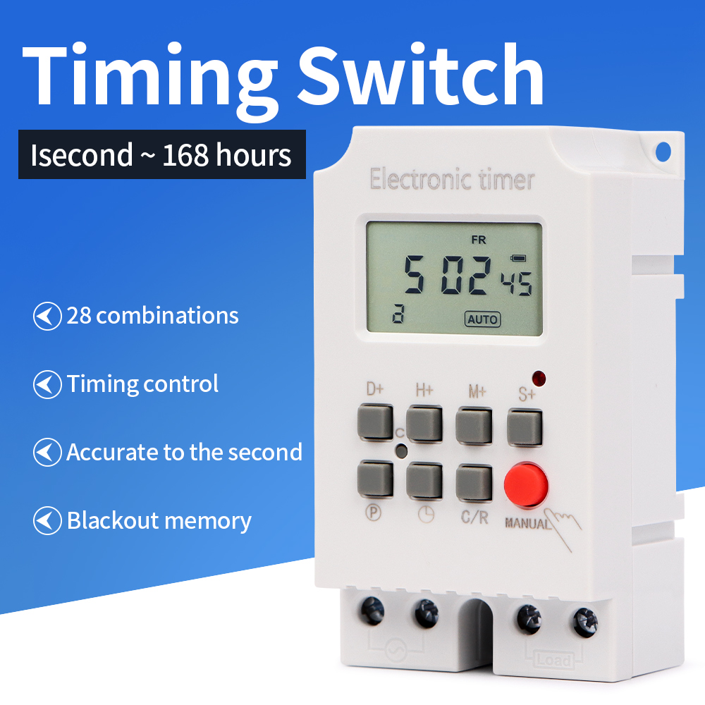 Outdoor Lighting Timer Switch - Digital Time Switch 7 Days Weekly
