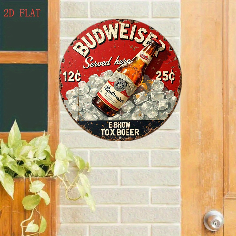 1pc Vintage Beer Logo Metal Wa - Outdoor Lighting Logo review and price