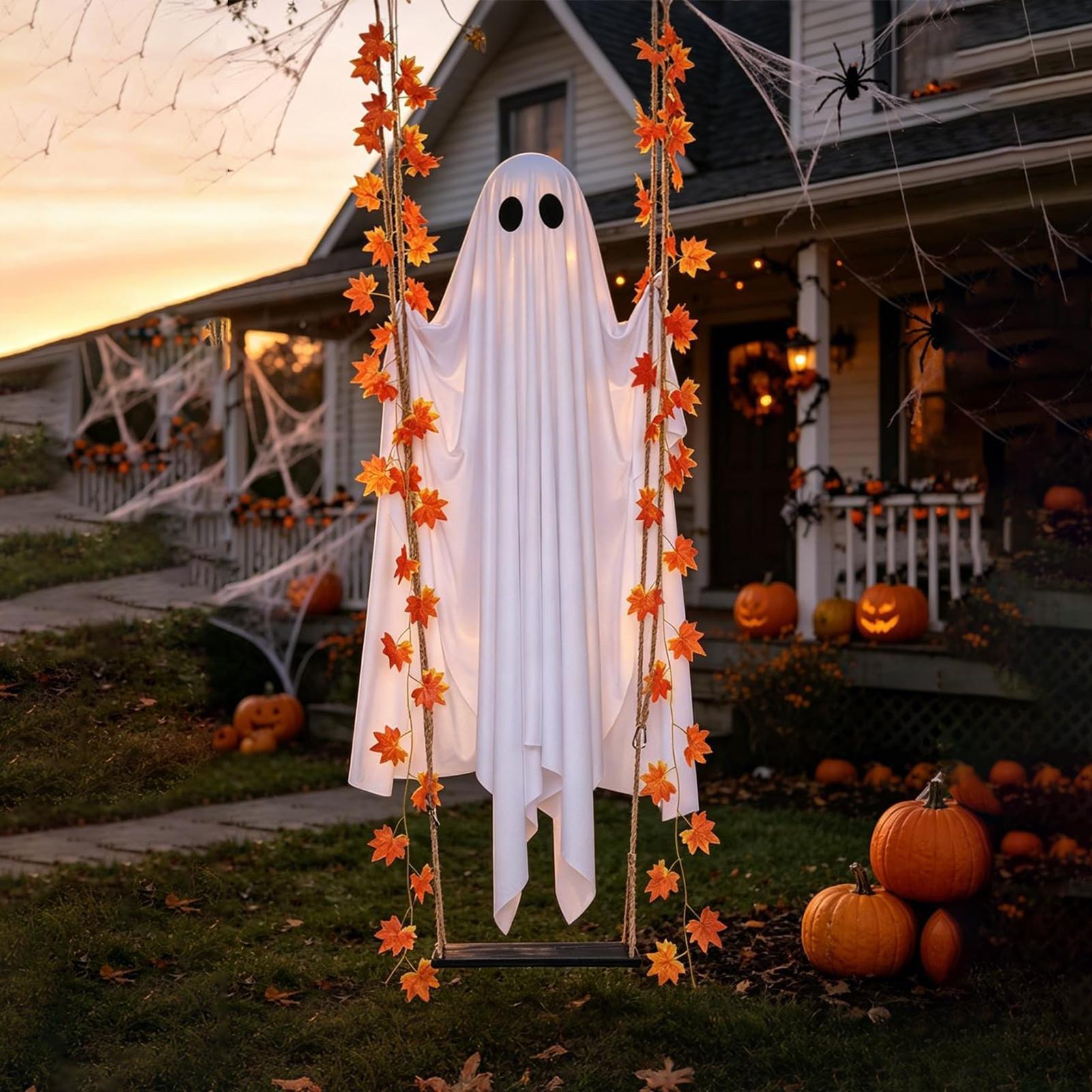 Swinging Ghost Light Up Spooky - Outdoor Lighting Front Yard review and price