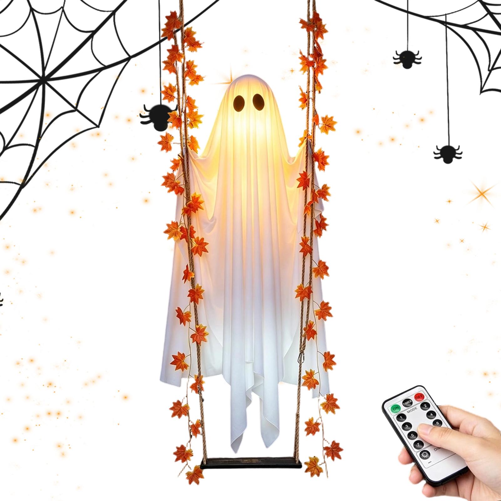 Swinging Ghost Light Up Spooky - Outdoor Lighting Front Yard review and price