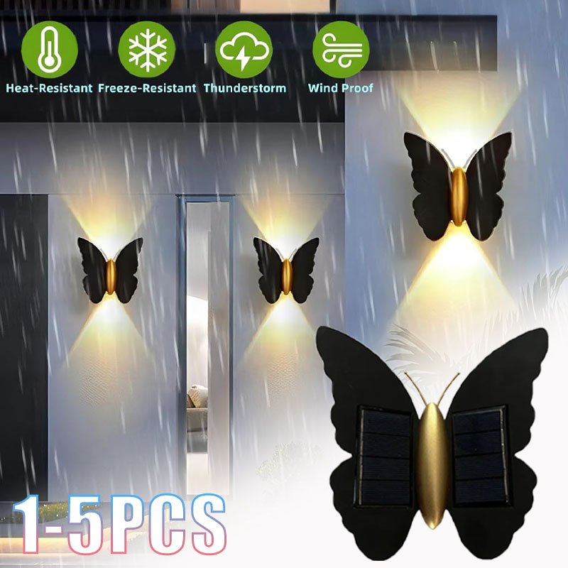 1-5PCS Solar Butterfly Wall Li - Outdoor Lighting Accent review and price