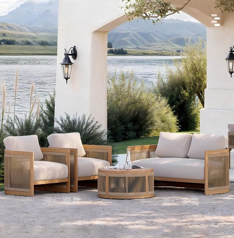 #Outdoor Teak Wood Sofa Set Li - Outdoor Lighting Accent review and price