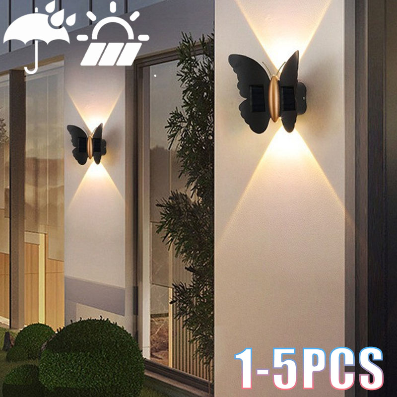 1-5PCS Solar Butterfly Wall Li - Outdoor Lighting Accent review and price