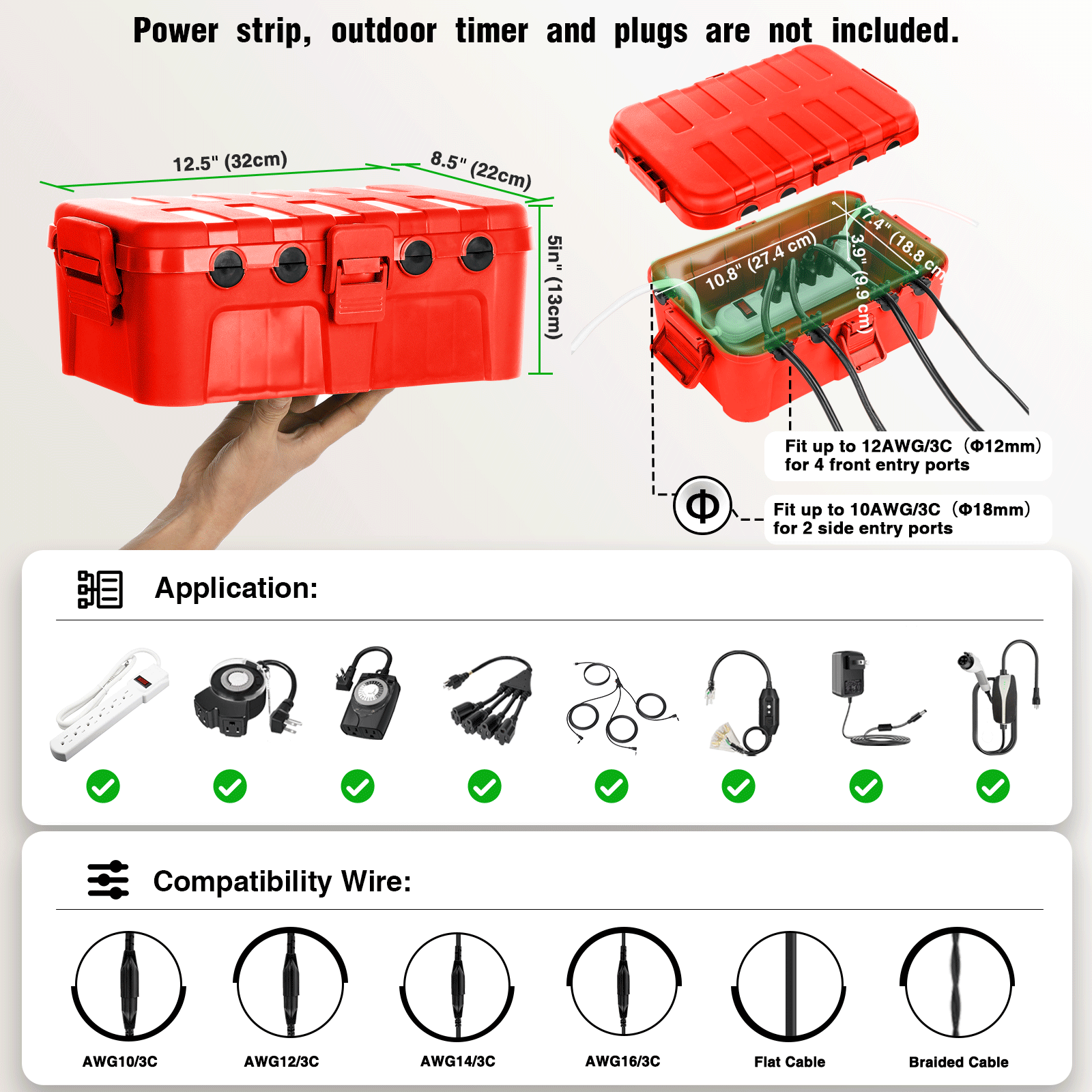 Weatherproof IP54 Outdoor Exte - Outdoor Lighting Extension Cord review and price