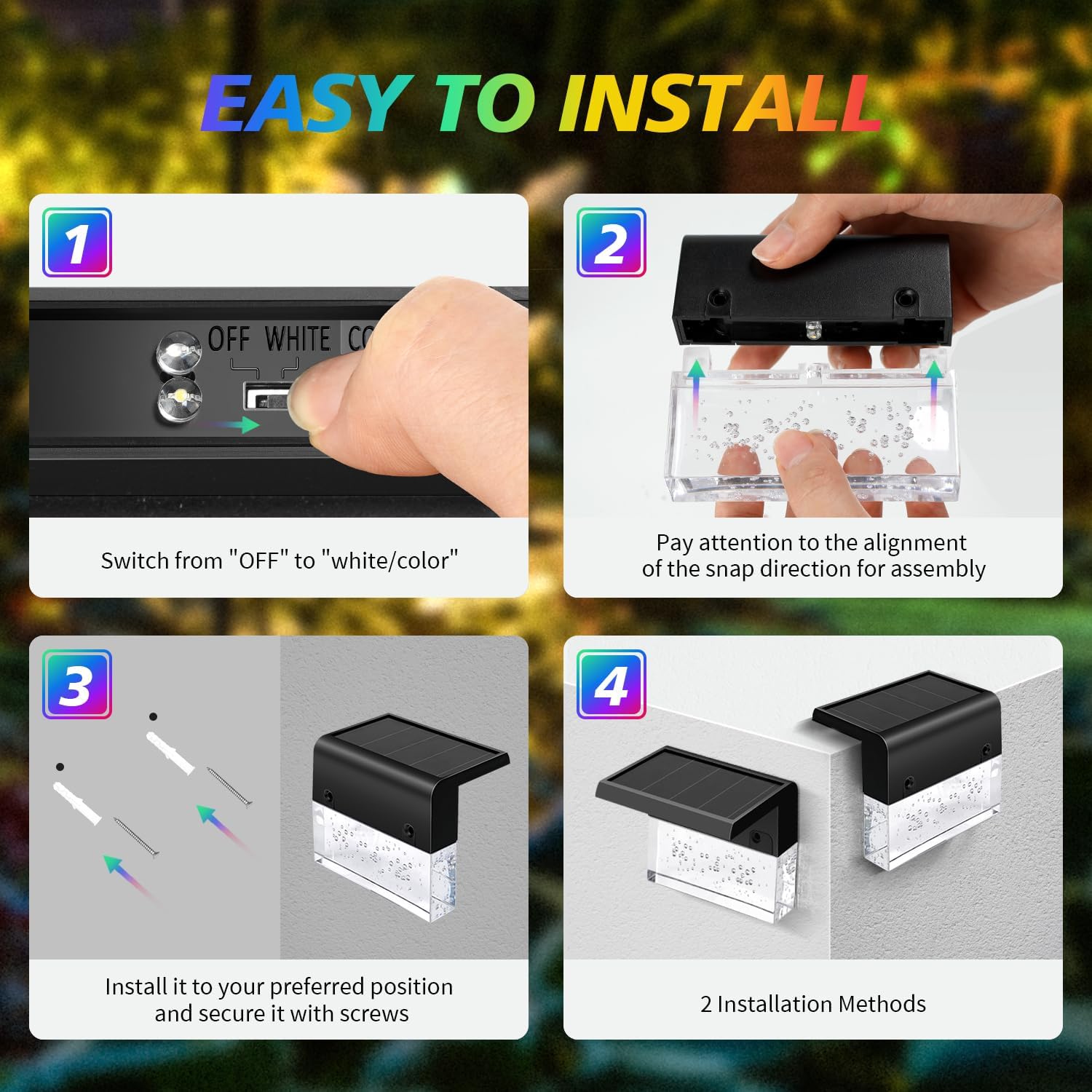 Solar Fence Lights Outdoor Wat - Post Cap Light review and price
