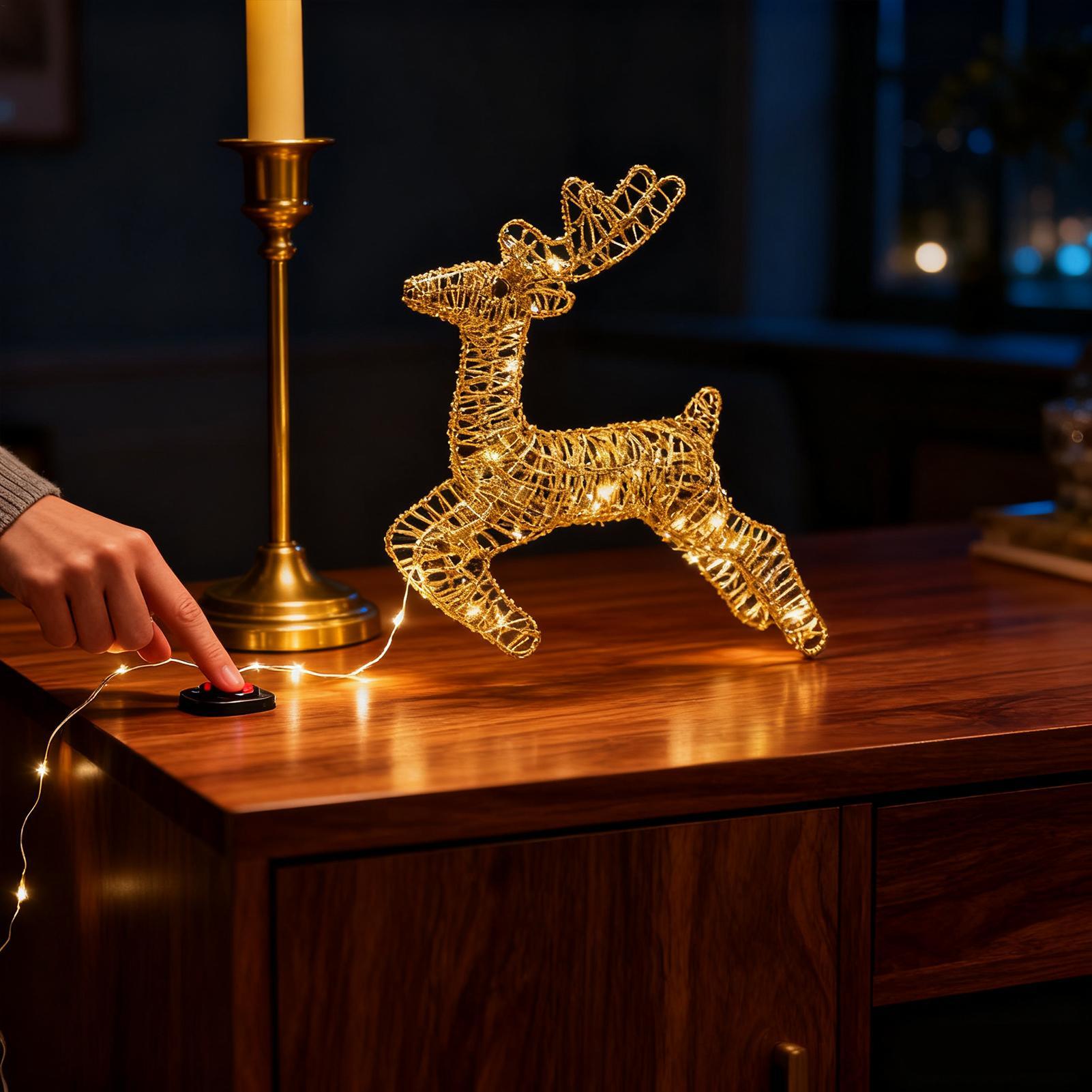 Light Up Reindeer Anti-Rust Fe - Outdoor Lighting Front Yard review and price