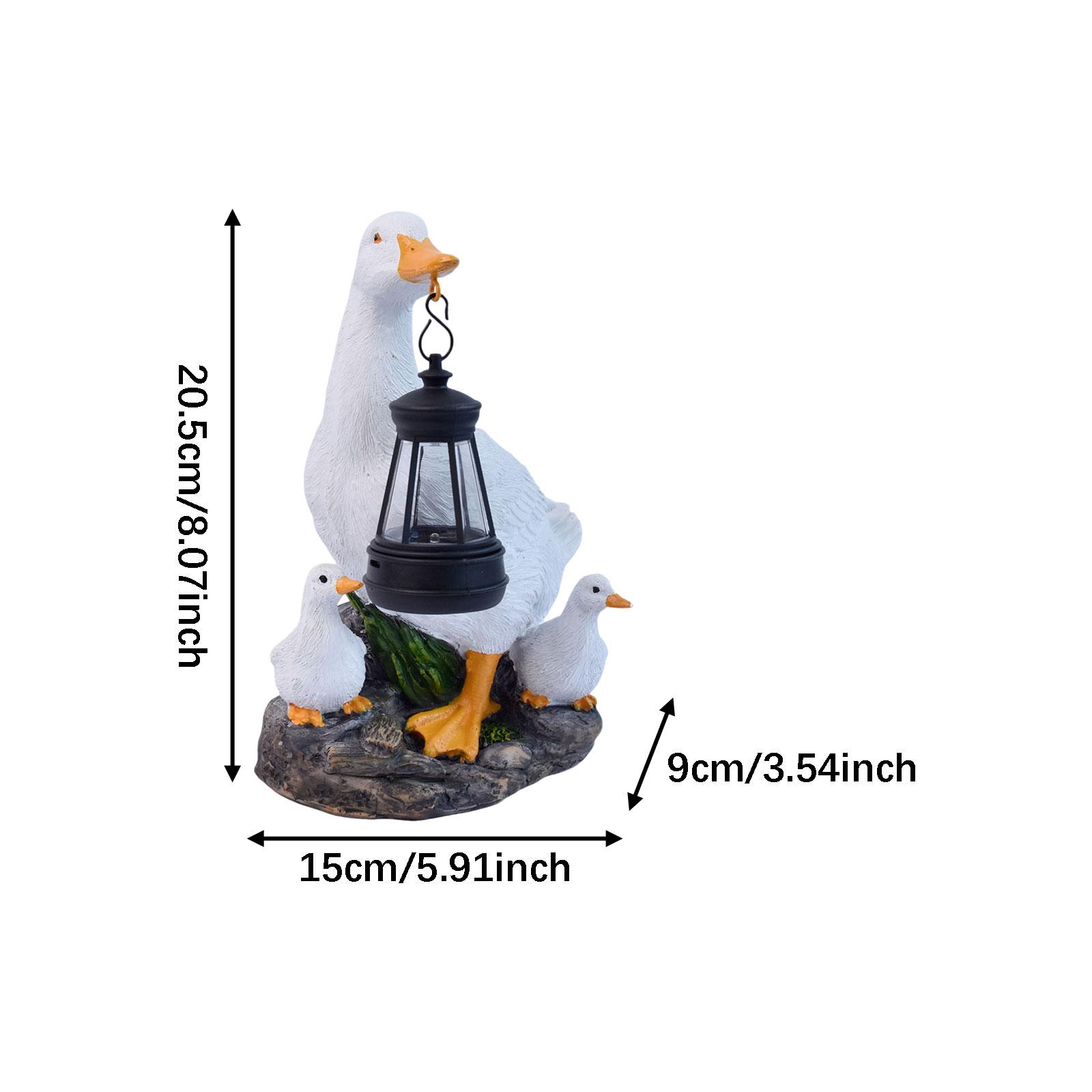 White Duck Ornament with Solar - Outdoor Lighting Accent review and price