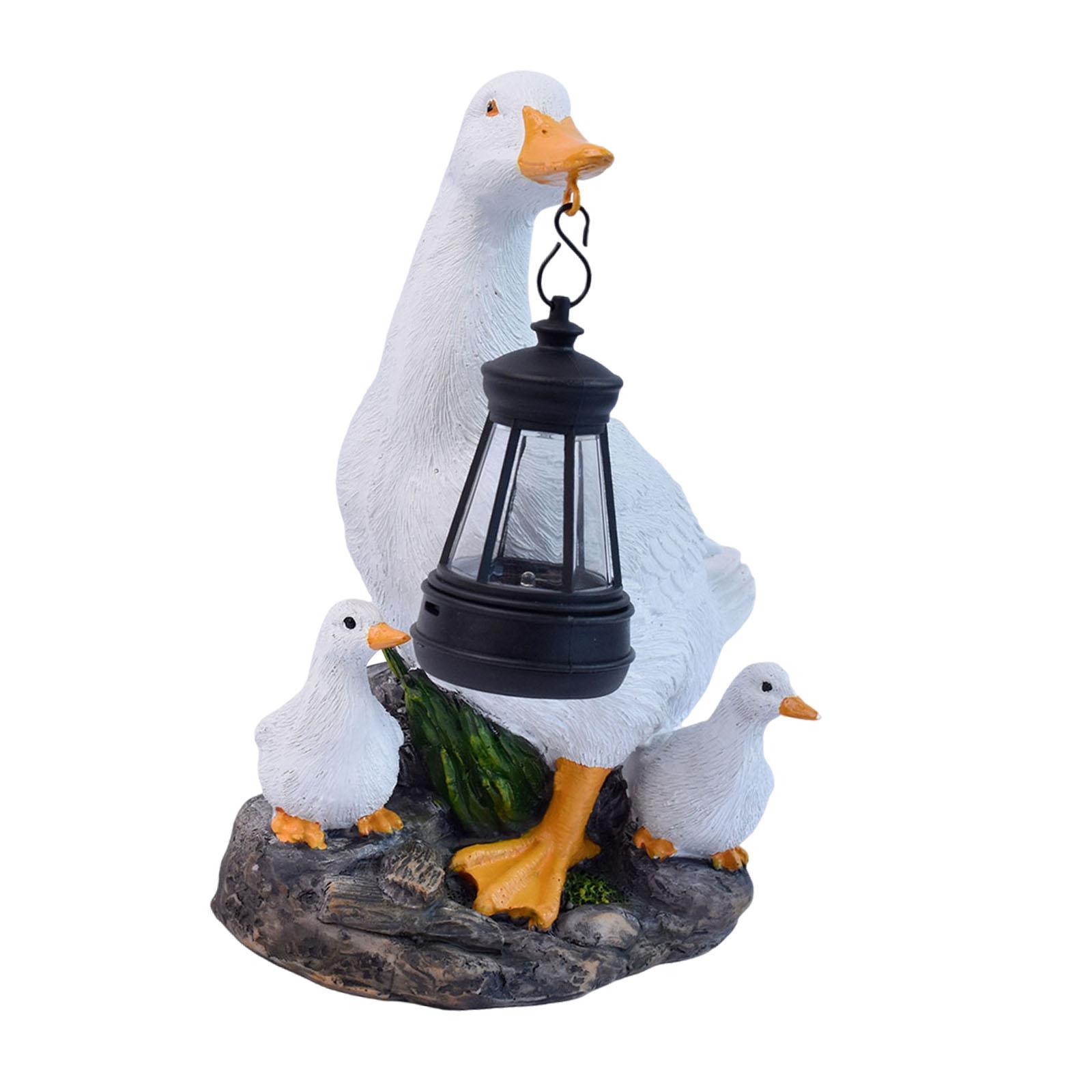 White Duck Ornament with Solar - Outdoor Lighting Accent review and price