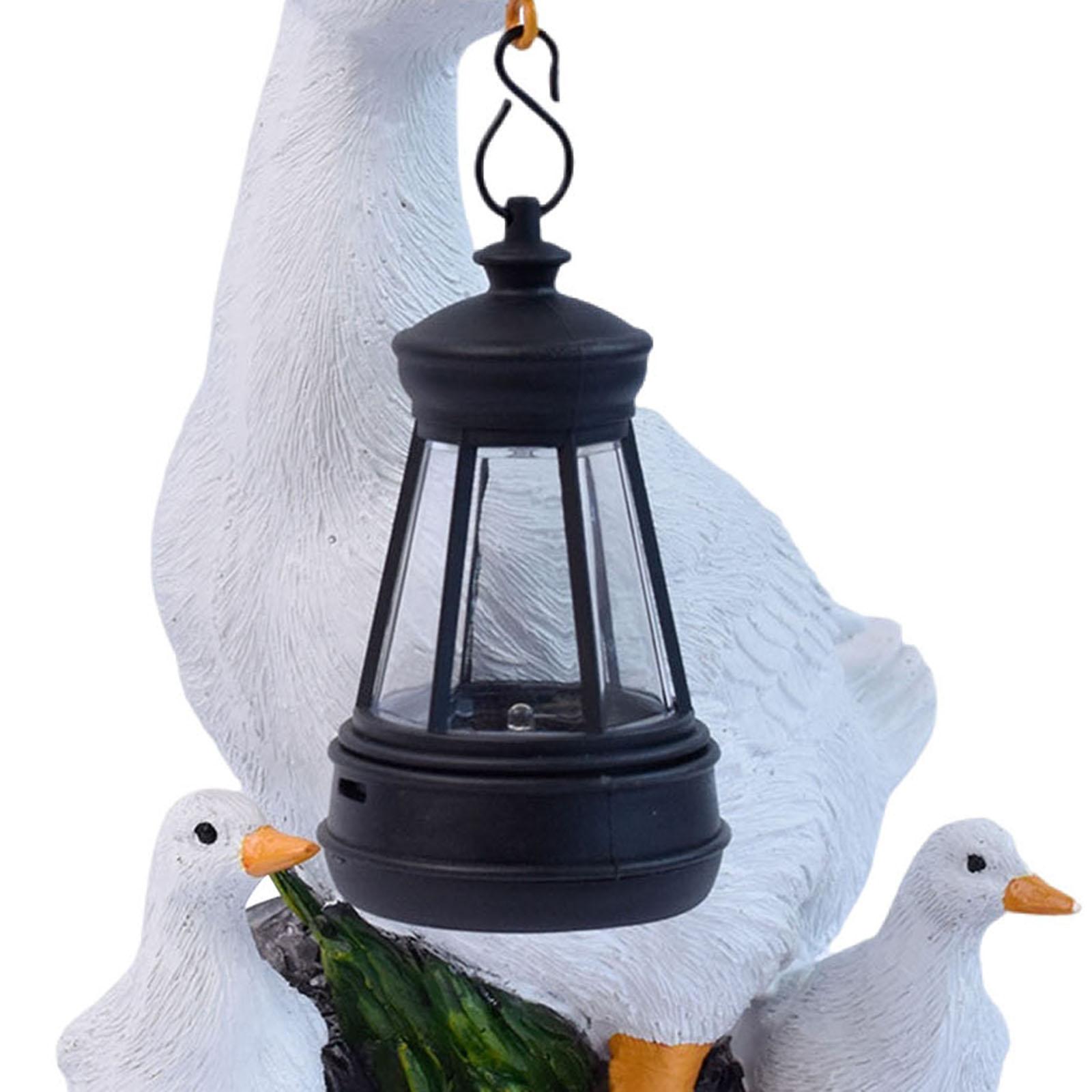 White Duck Ornament with Solar - Outdoor Lighting Accent review and price