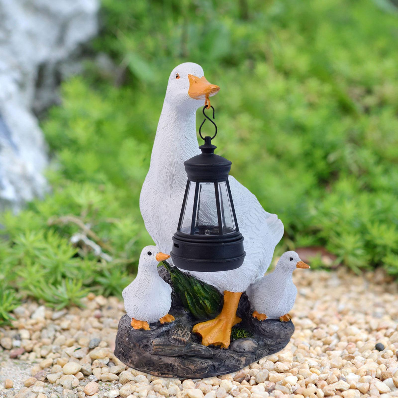 White Duck Ornament with Solar - Outdoor Lighting Accent review and price