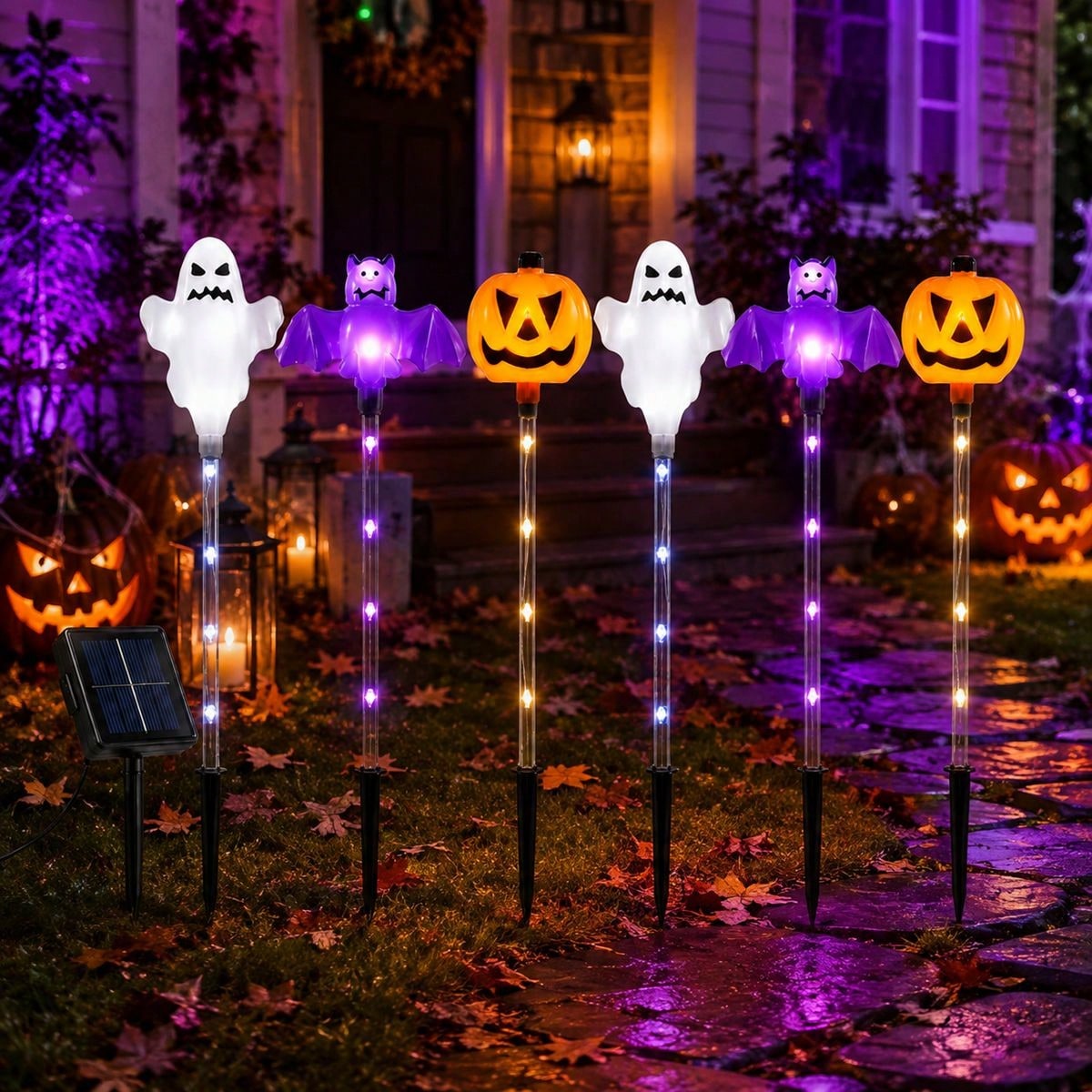 1 Set 6pcs Halloween Solar Pum - Outdoor Lighting Front Yard review and price