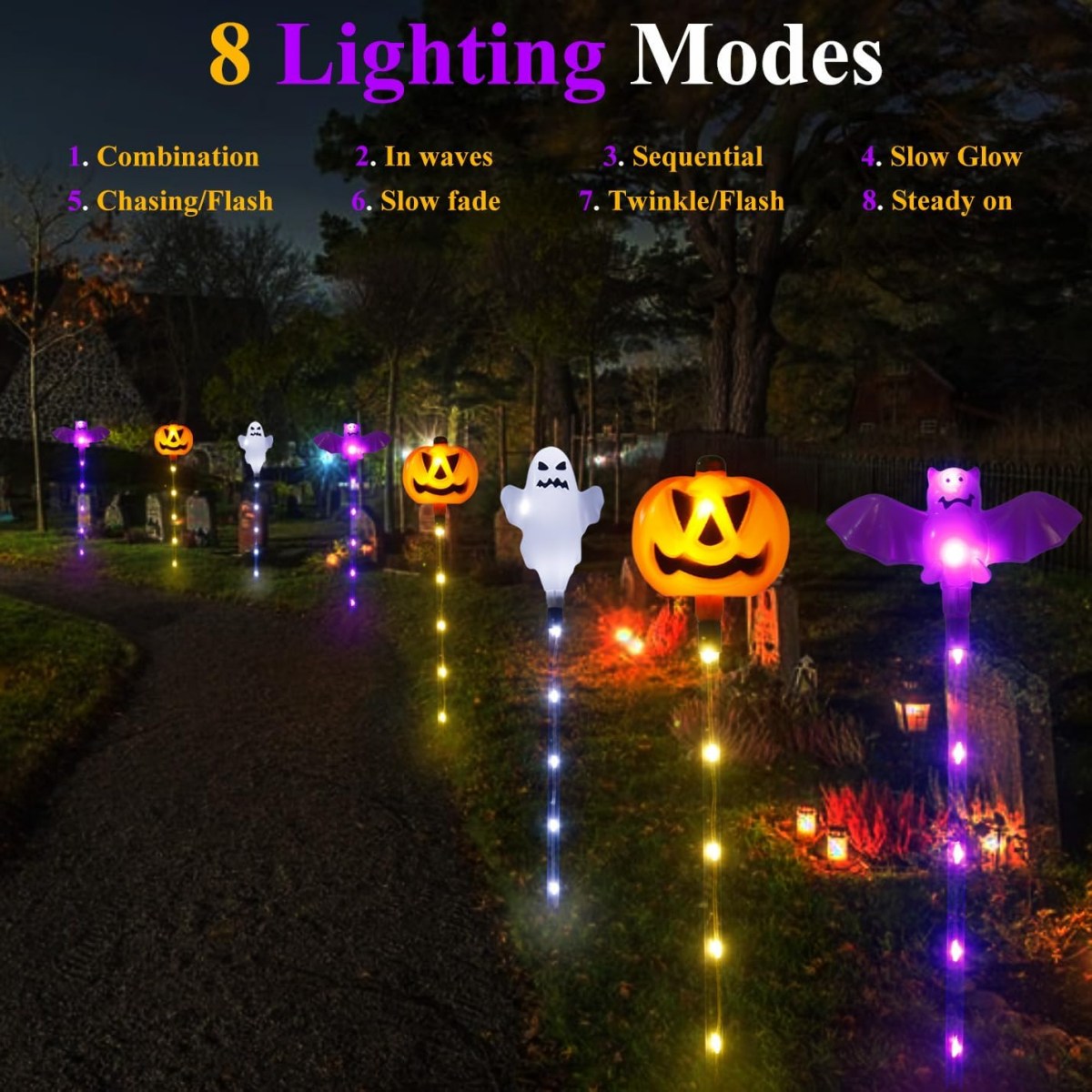 1 Set 6pcs Halloween Solar Pum - Outdoor Lighting Front Yard review and price