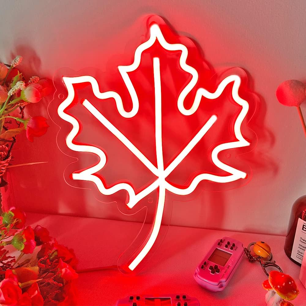 Maple Leaf Dimmable Neon Sign  - Outdoor Lighting Canada review and price