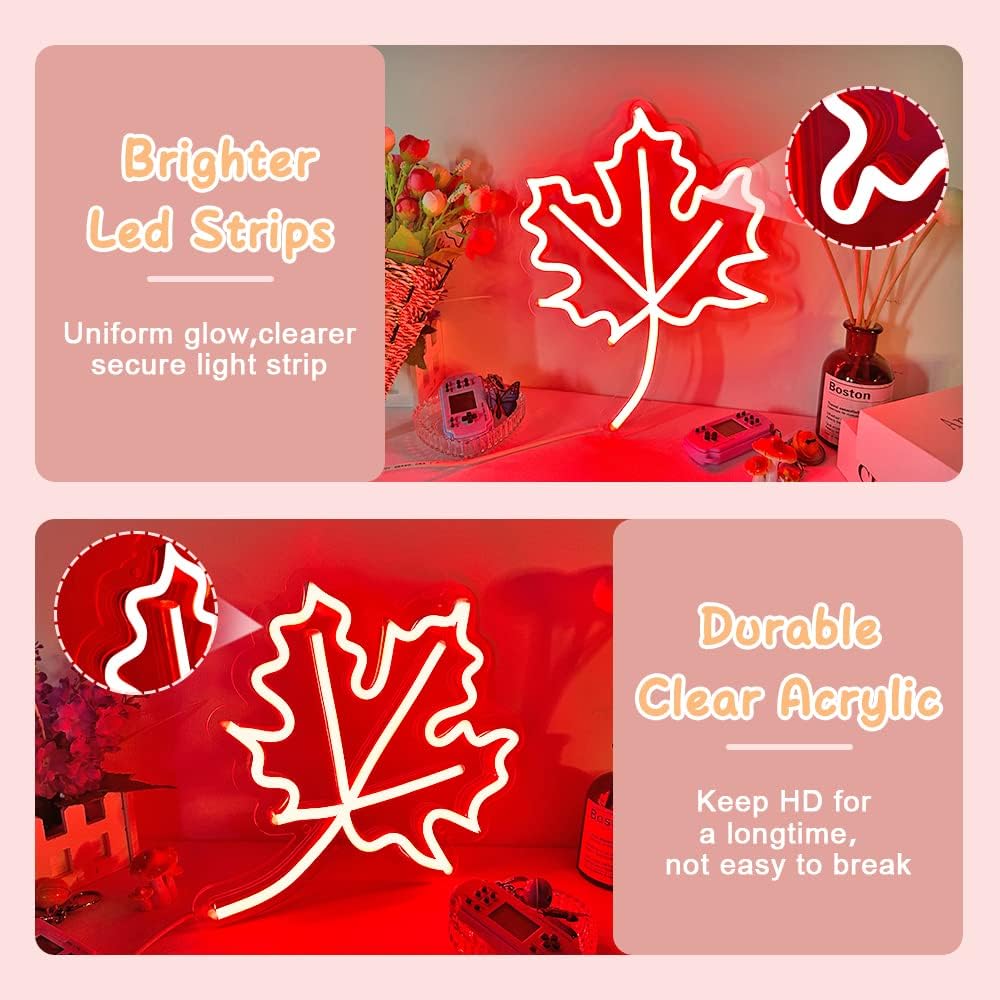 Maple Leaf Dimmable Neon Sign  - Outdoor Lighting Canada review and price