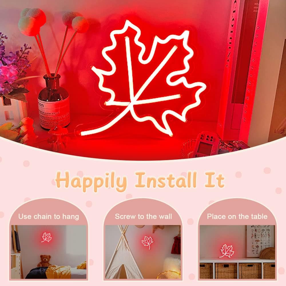 Maple Leaf Dimmable Neon Sign  - Outdoor Lighting Canada review and price