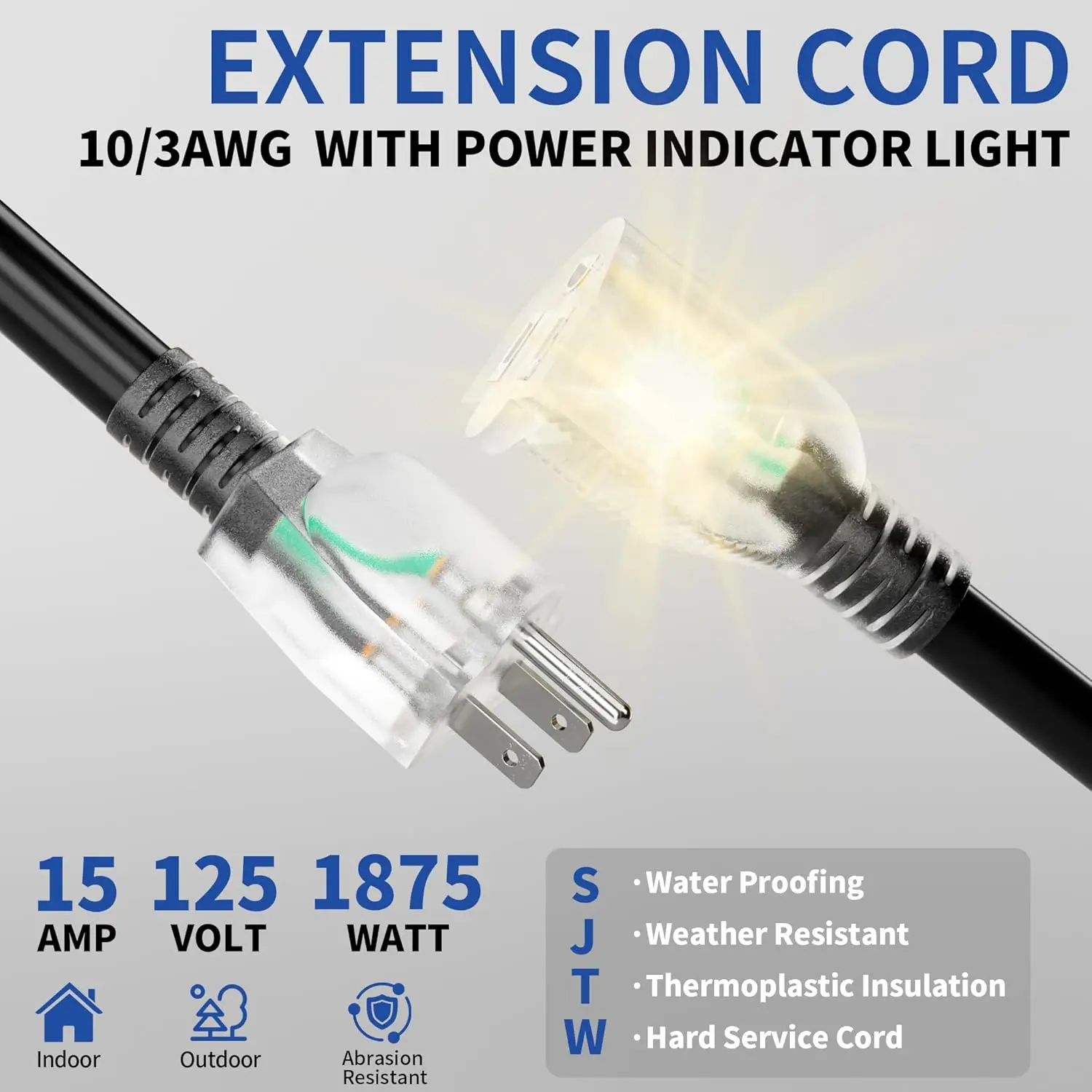 100ft Outdoor/Indoor Extension - Outdoor Lighting Extension Cord review and price