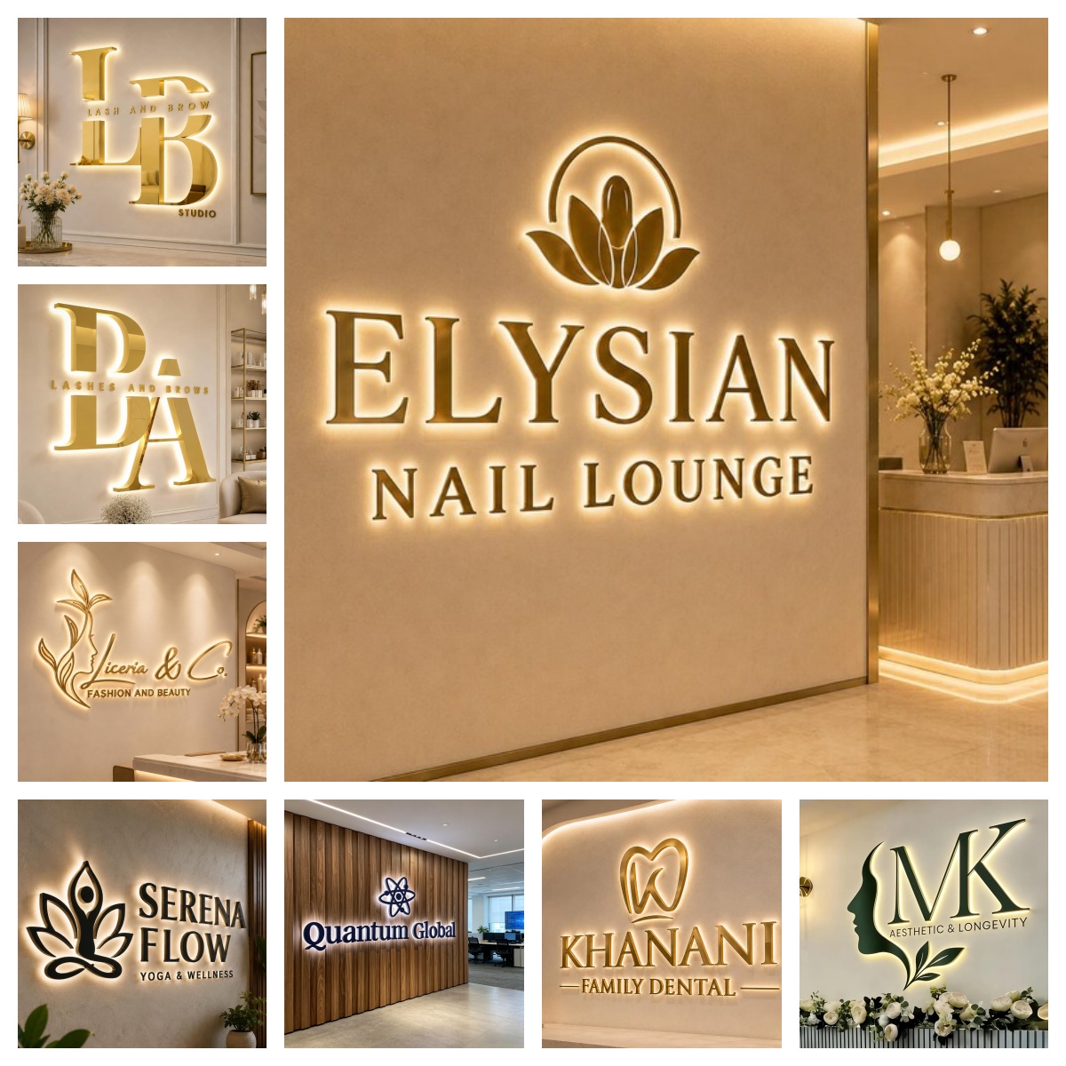 Custom Business Logo Backlit M - Outdoor Lighting Logo review and price