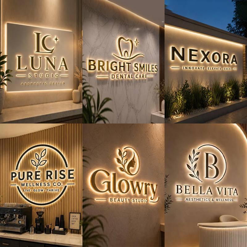 Custom Business Logo Backlit M - Outdoor Lighting Logo review and price
