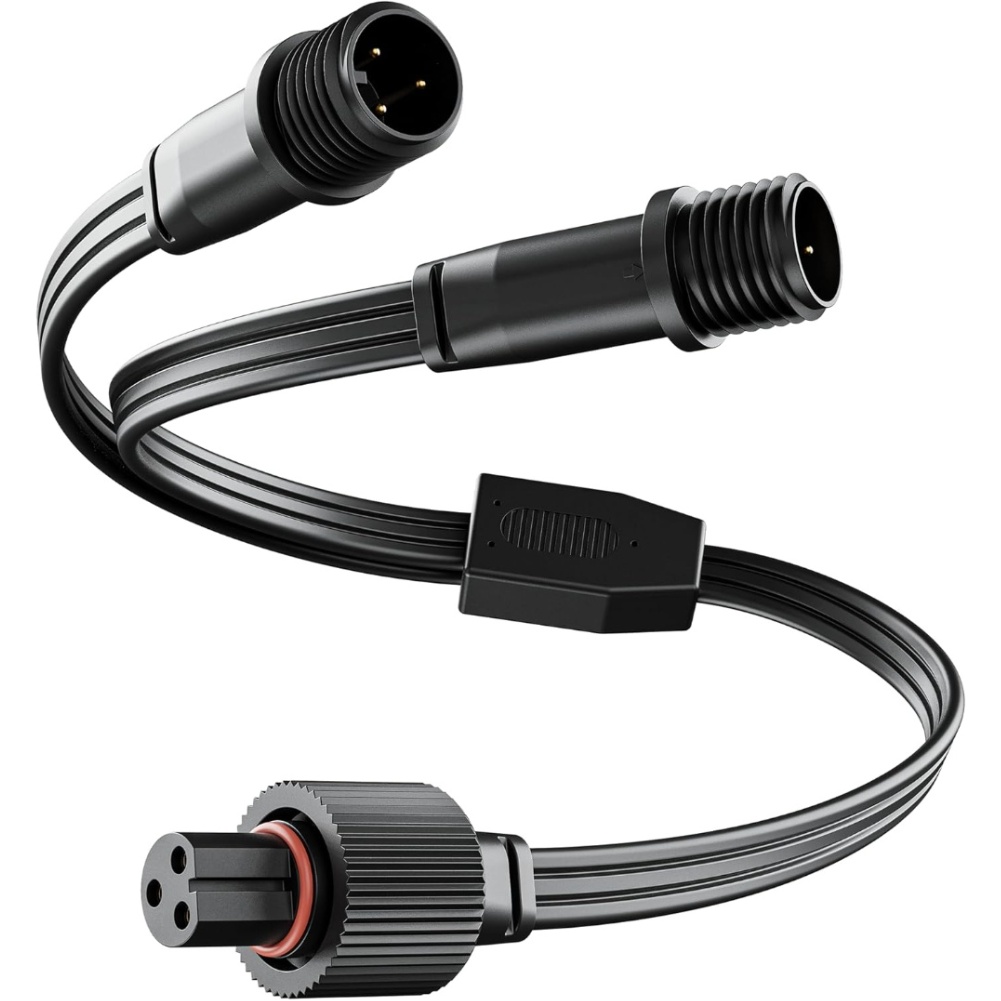 Waterproof Y-Shaped Power Spli - Outdoor Lighting Extension Cord review and price