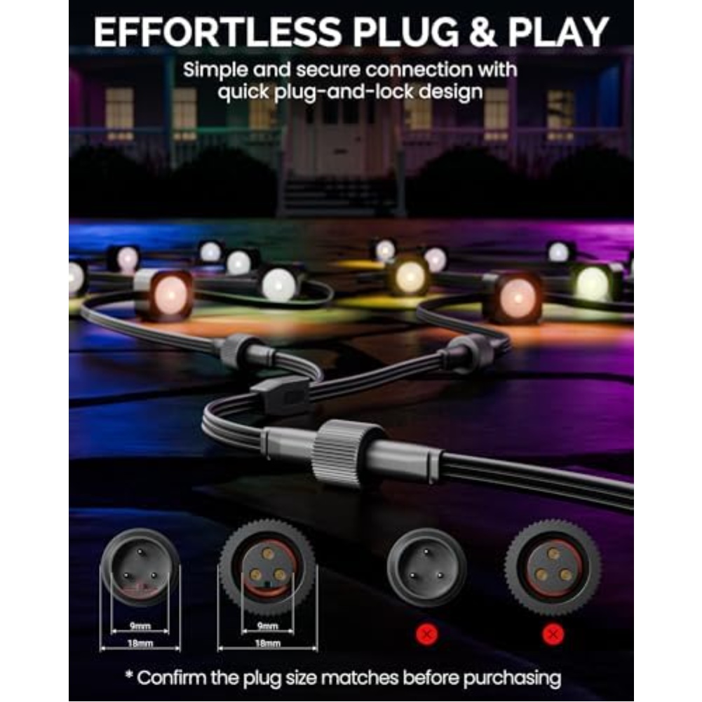 Waterproof Y-Shaped Power Spli - Outdoor Lighting Extension Cord review and price