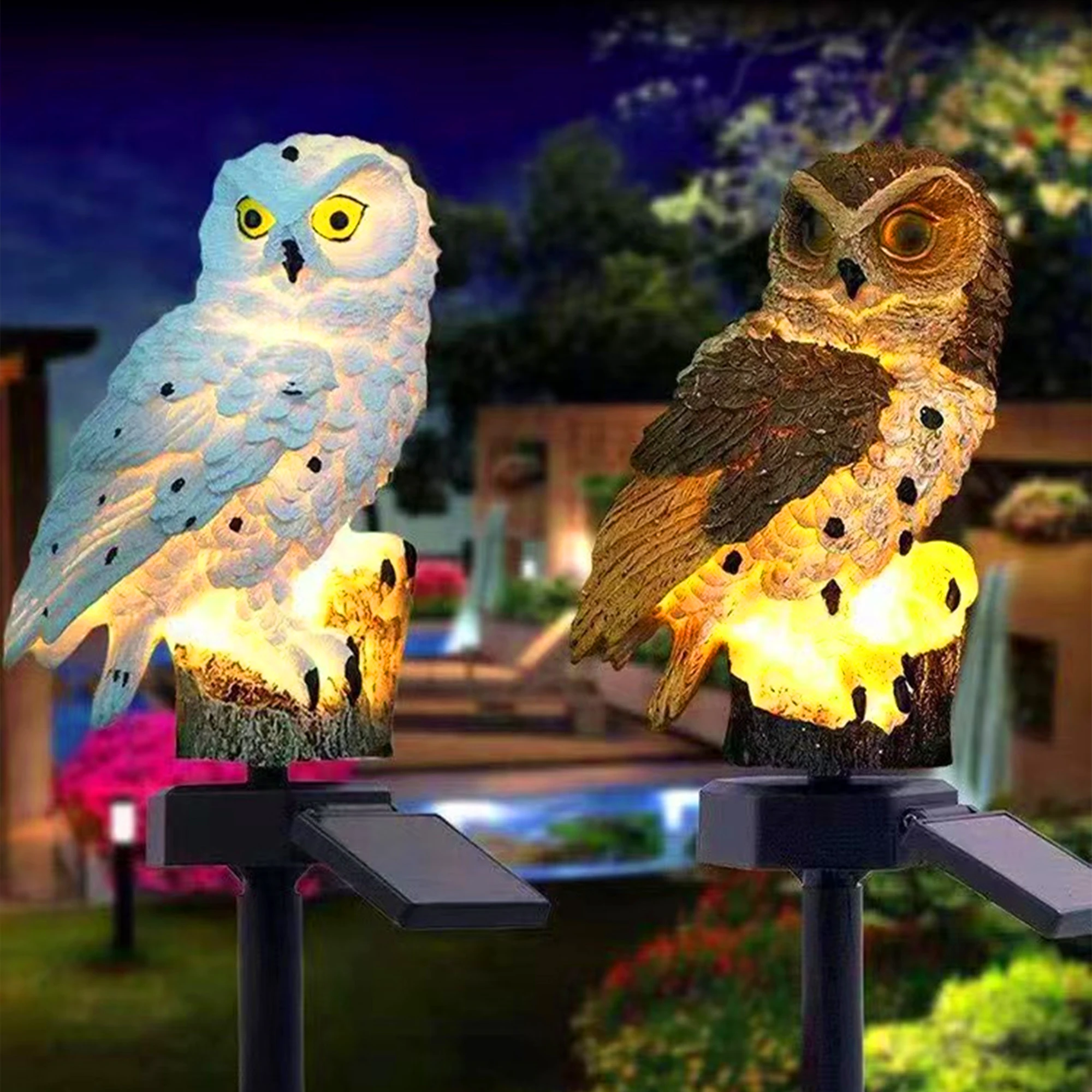 2 Packs Outdoor LED Owl Lawn L - Outdoor Lighting In Ground review and price