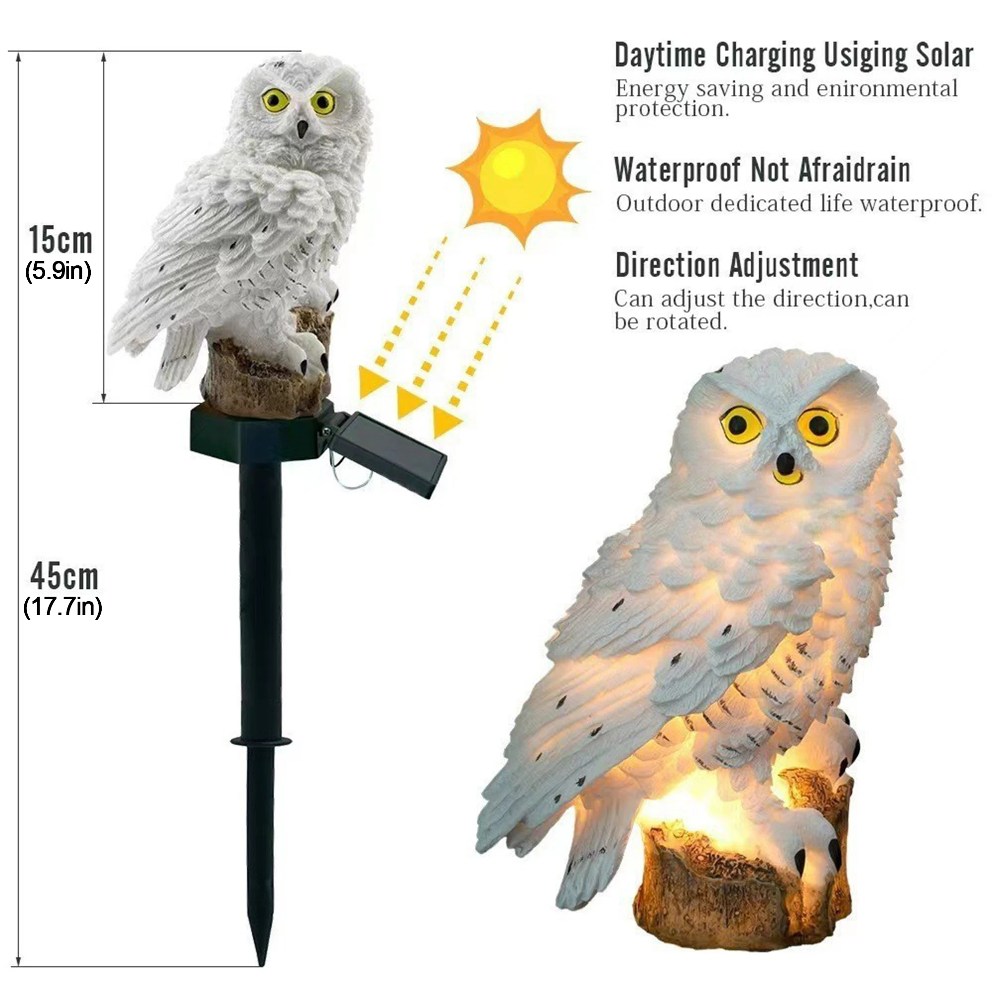 2 Packs Outdoor LED Owl Lawn L - Outdoor Lighting In Ground review and price