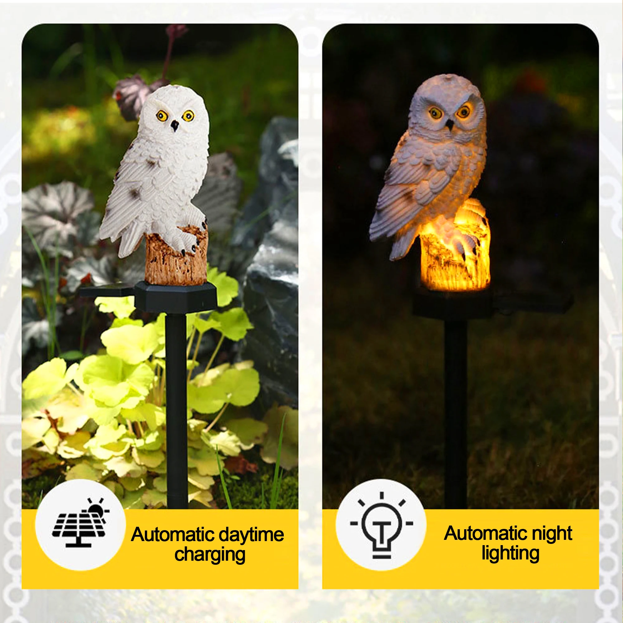 2 Packs Outdoor LED Owl Lawn L - Outdoor Lighting In Ground review and price