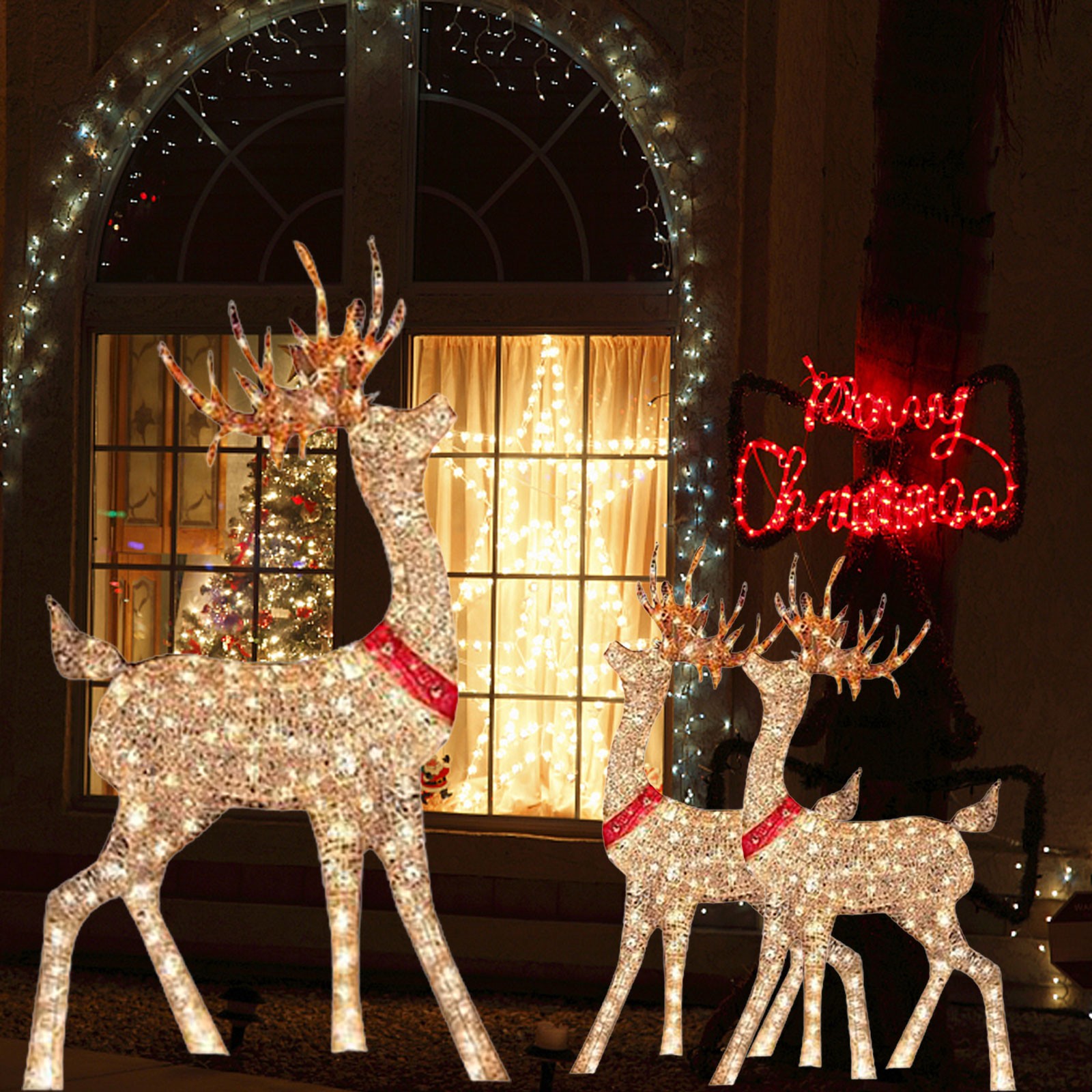 Lighted Christmas Decoration D - Outdoor Lighting Front Yard review and price
