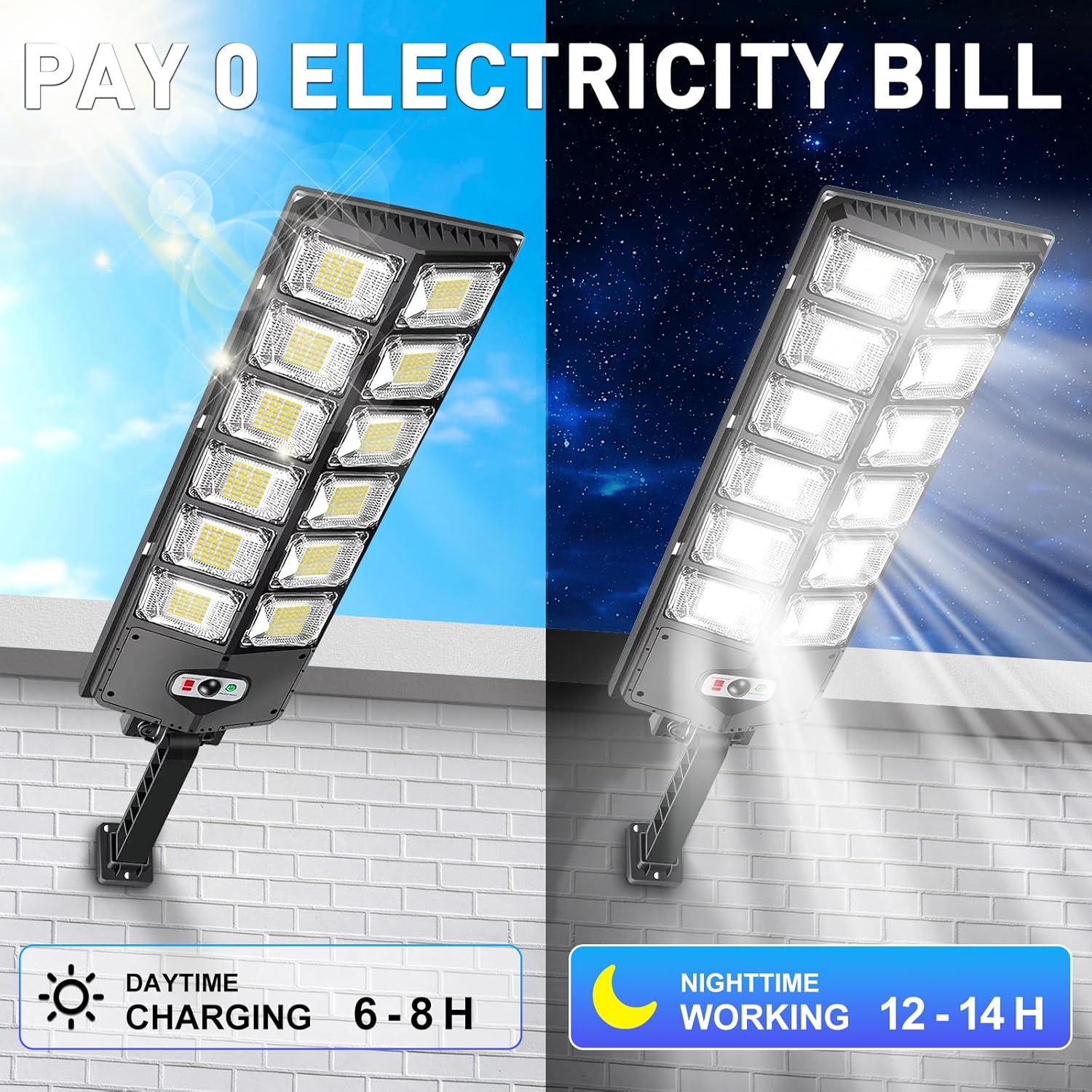 12000LM Solar Street Lights Ou - Outdoor Lighting Front Yard review and price