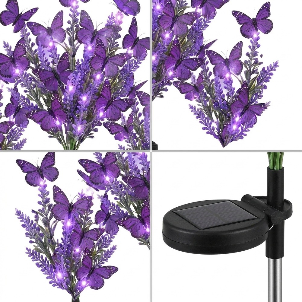 Outdoor Floral Decor Purple Gl - Outdoor Lighting Accent review and price