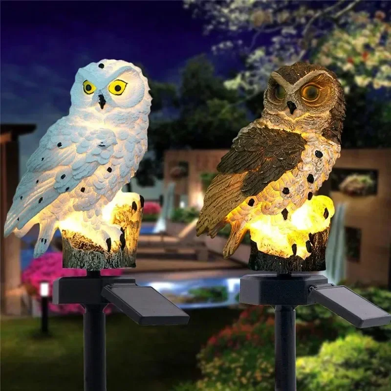 Solar Owl Statue Garden Light  - Outdoor Lighting In Ground review and price