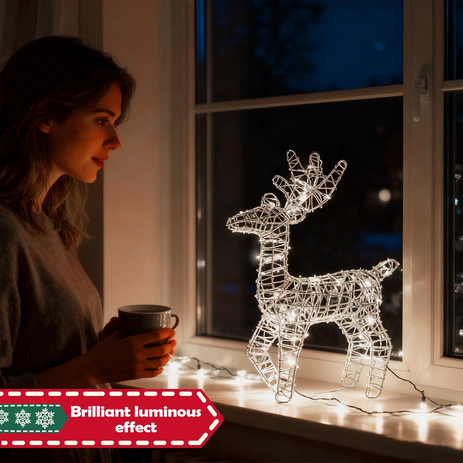 Light Up Reindeer Anti-Rust Fe - Outdoor Lighting Front Yard review and price