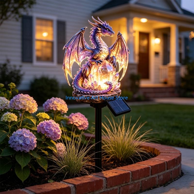 E1PC Outdoor Dragon Statue Yar - Outdoor Lighting Accent review and price