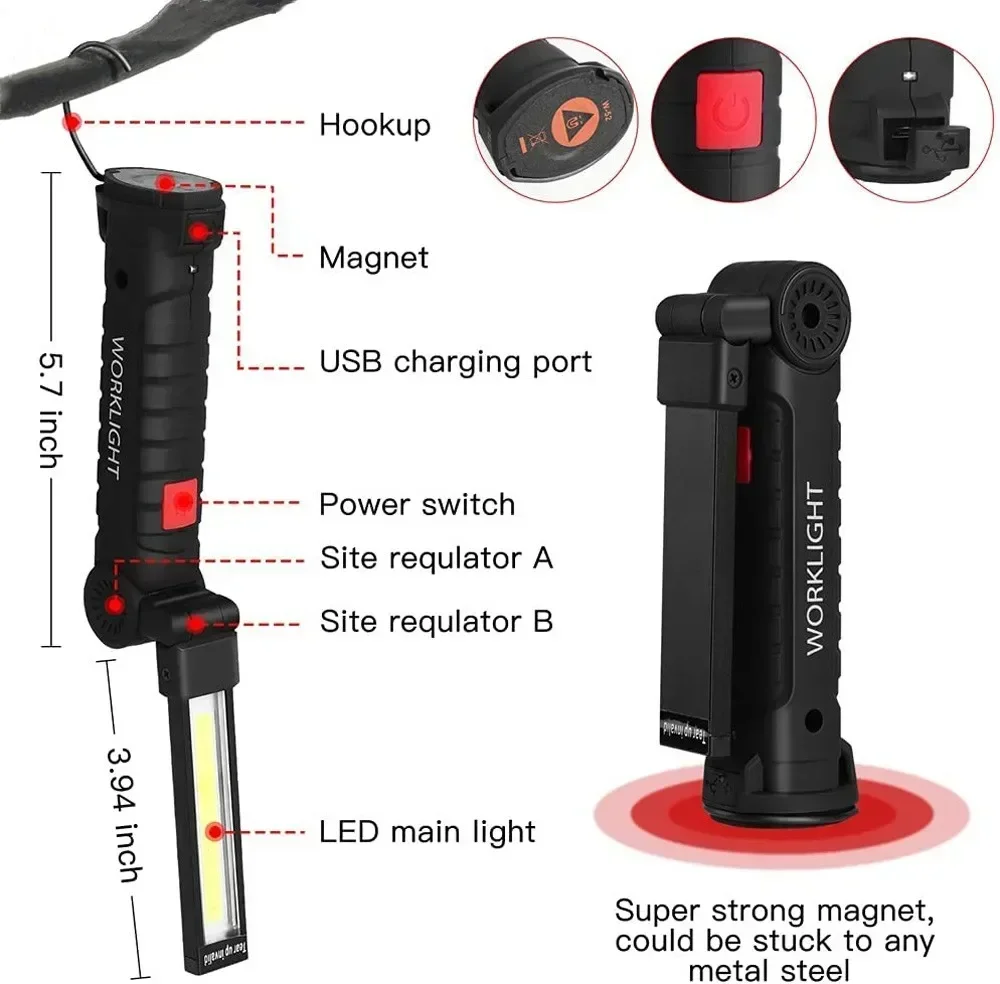 LED COB Flashlight USB Recharg - Outdoor Lighting Bollards review and price