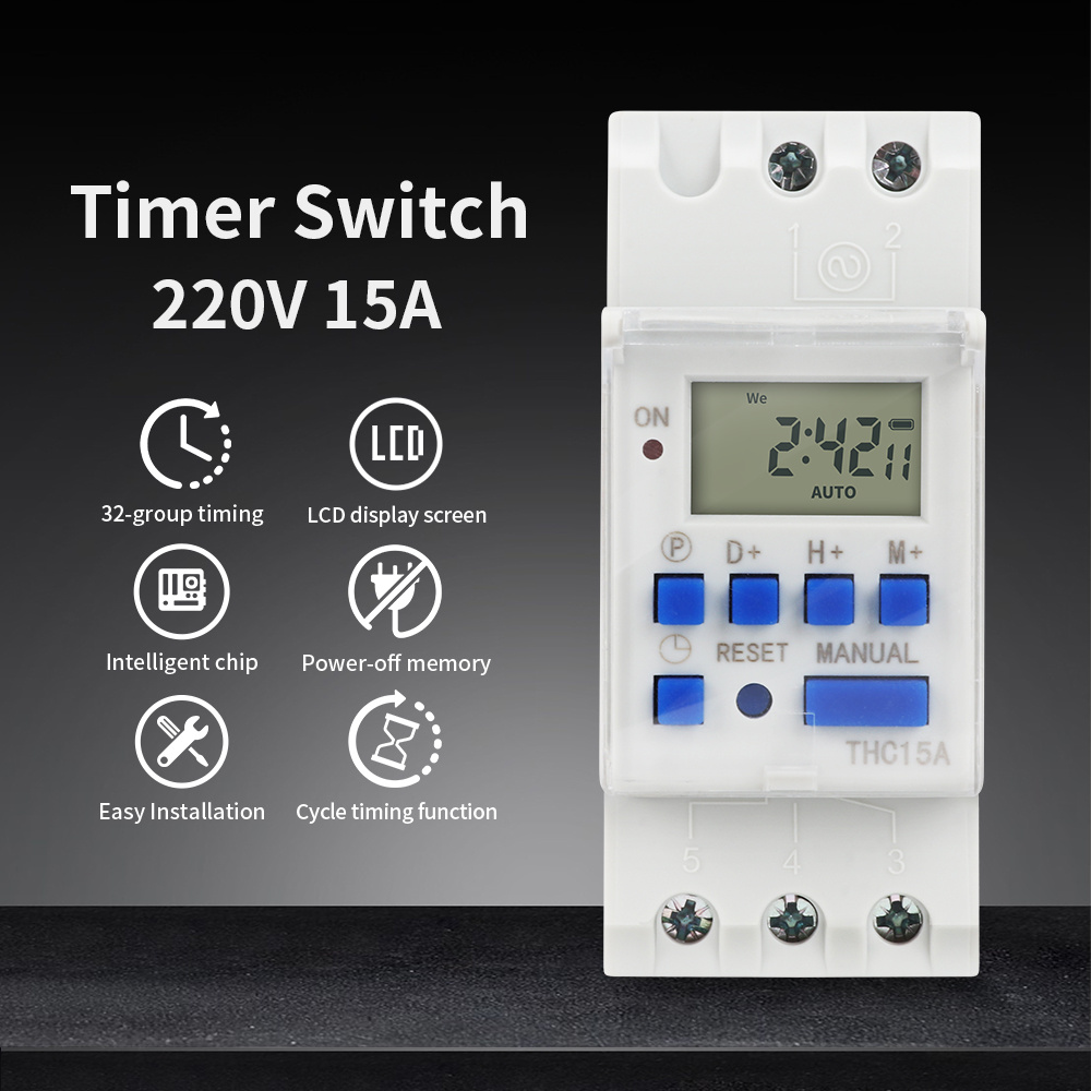 TNCE 220V Timer Switch THC15A  - Outdoor Lighting Timer Switch review and price