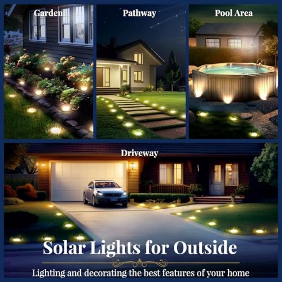Solar Ground Lights Solar Ligh - Outdoor Lighting In Ground review and price