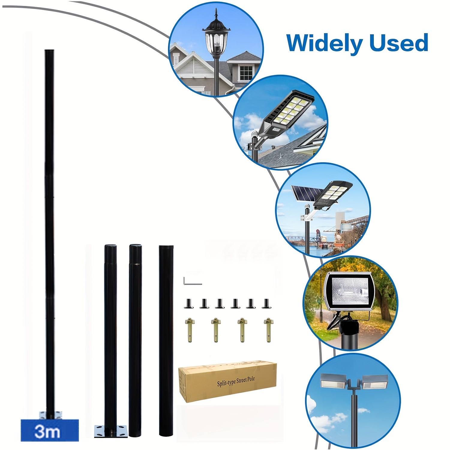 3m Solar Outdoor Split Lamp Po - Outdoor Lighting Traditional review and price